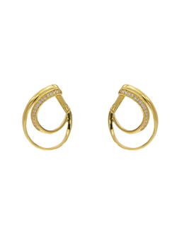 Pendientes Plata Dorada Mujer PPEN2221/C Circonitas