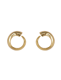 Pendientes Plata Dorada Mujer PPEN2236/C Círculo Abierto
