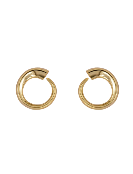 Pendientes Plata Dorada Mujer PPEN2236/C Círculo Abierto