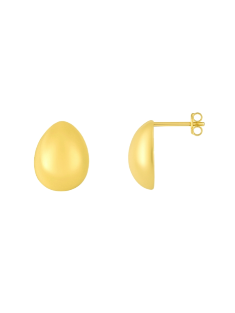 Pendientes Plata Dorada Mujer PPEN2244/C Liso En Brillo