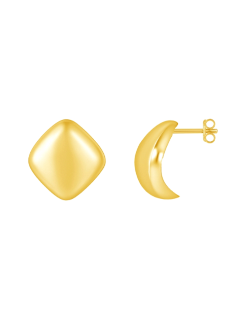 Pendientes Plata Dorada Mujer PPEN2246/C Liso En Brillo