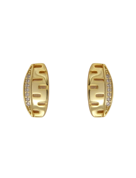 Pendientes Plata Dorada Mujer PPEN2256/C Calado Circonitas