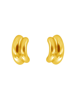 Pendientes Plata Dorada Mujer PPEN2260/C Bandas En Brillo