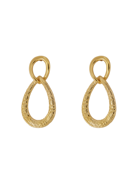 Pendientes Plata Dorada Mujer PPEN2262/C Colgante Aro Lágrima
