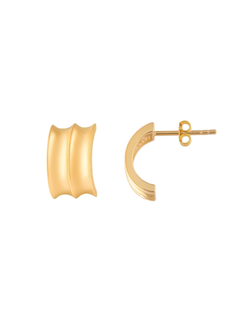Pendientes Plata Dorada Mujer PPEN2269/C Doble Hendidura Central