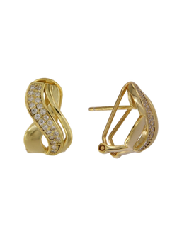 Pendientes Plata Dorada Mujer PPOM31/C Infinito Circonitas