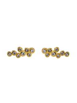 Pendientes Plata Dorada Mujer PPR 608/C Circonitas