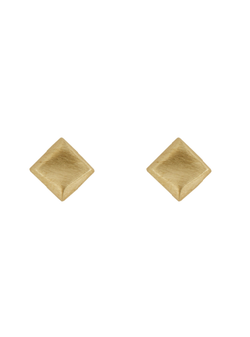 Pendientes Plata Dorada Mujer PPR 733/MC Cuadrado En Brillo