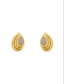 Pendientes Plata Dorada Mujer PPR 771/C Gota Circonitas