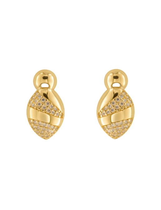 Pendientes Plata Dorada Mujer PPR 775/C Circonitas