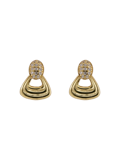 Pendientes Plata Dorada Mujer PPR 778/C Circonitas