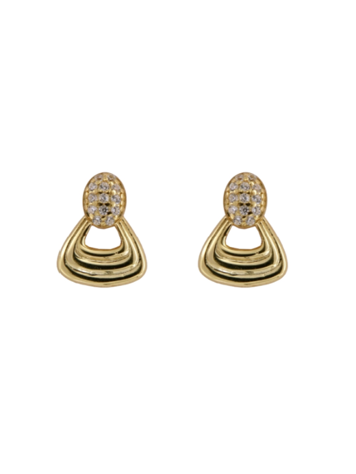 Pendientes Plata Dorada Mujer PPR 778/C Circonitas