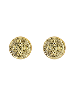 Pendientes Plata Dorada Mujer PPR 792/C Flor Lisa