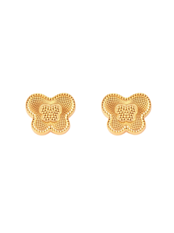 Pendientes Plata Dorada Mujer PPR 794/C Mariposa Lisa