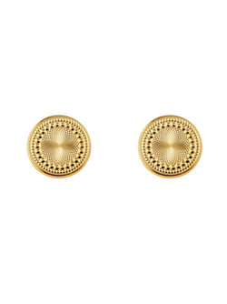 Pendientes Plata Dorada Mujer PPR 795/C Círculo Liso