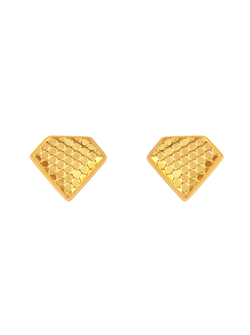 Pendientes Plata Dorada Mujer PPR 797/C Triangulo En Brillo