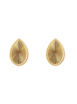 Pendientes Plata Dorada Mujer PPR 798/C Gota En Brillo