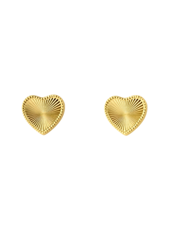 Pendientes Plata Dorada Mujer PPR 799/C Corazón En Brillo
