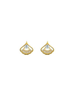 Pendientes Plata Dorada Mujer PPR 811/C Circonitas