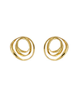 Pendientes Plata Dorada Mujer PSET205/1C Pulido En Brillo