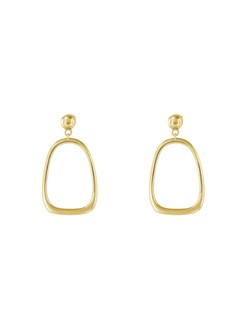 Pendientes Plata Dorada Mujer PSET210/1C Circonitas Colgante En Brillo