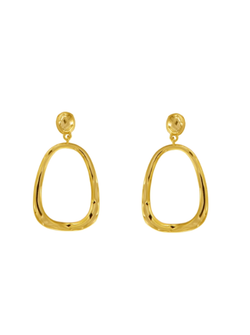 Pendientes Plata Dorada Mujer PSET211/1C Circonitas Colgante En Brillo