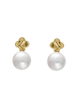 Pendientes Plata Dorada Mujer PSTP1/C Perlas
