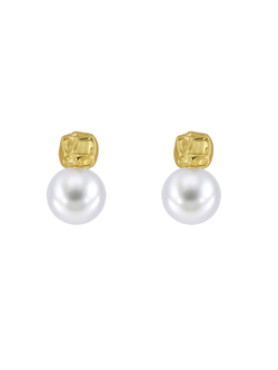 Pendientes Plata Dorada Mujer PSTP5/C Perlas