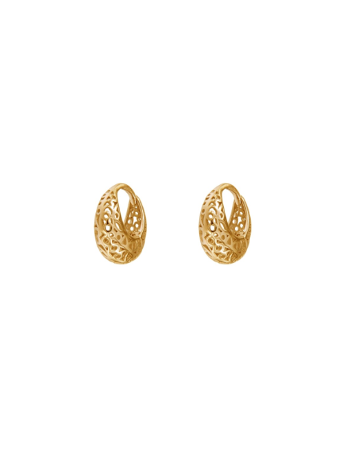 Pendientes Plata Dorada PPAC196/C Aro Calado