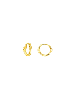 Pendientes Plata Dorada PPAC206/C Aro En Brillo