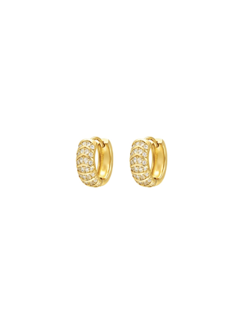 Pendientes Plata Dorada PPAC207/C Aro C. Circonitas