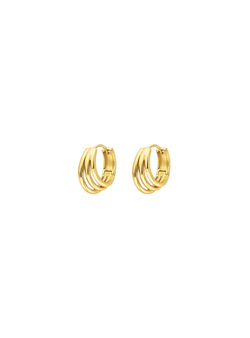 Pendientes Plata Dorada PPAC210/C Aro En Brillo