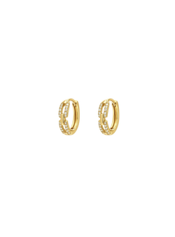 Pendientes Plata Dorada PPAC211/C Aro C. Circonitas