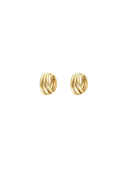 Pendientes Plata Dorada PPAC213/C Aro Concha En Brillo