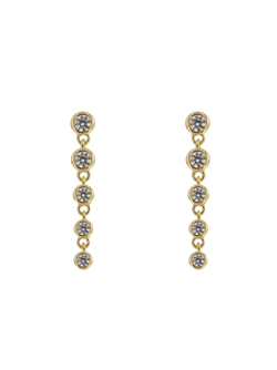 Pendientes Plata Dorada PPEN2197/C Circonitas