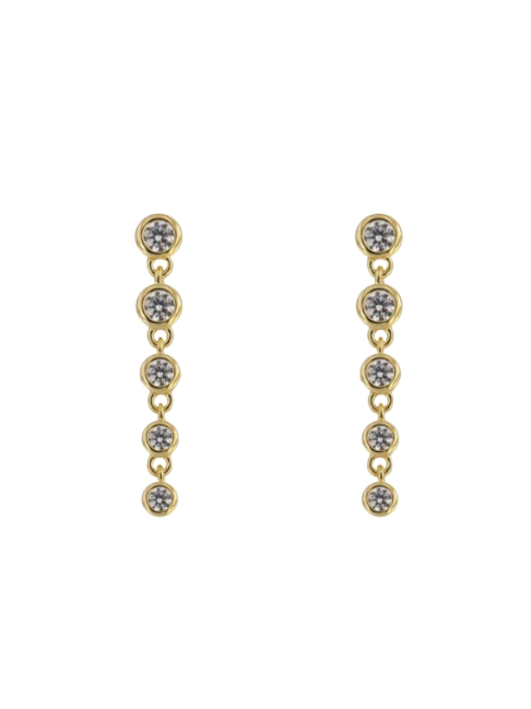 Pendientes Plata Dorada PPEN2197/C Circonitas