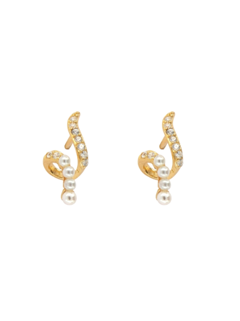 Pendientes Plata Dorada PPRP78/C Circonitas