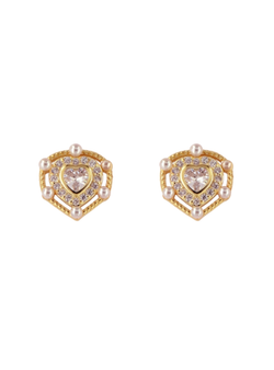 Pendientes Plata Dorada PPRP80/C Circonitas
