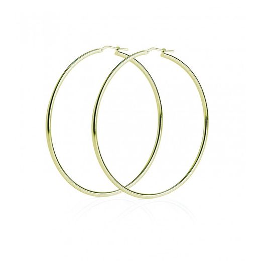 Pendientes Plata Dorada Sovrani 6cm J4718ORO Aros