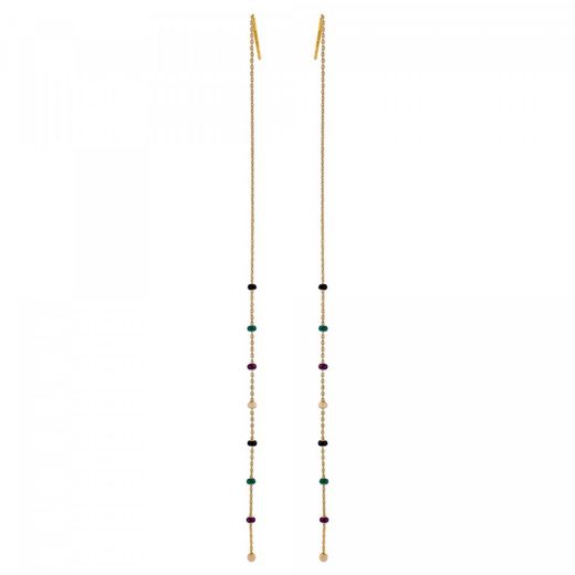 Pendientes Plata Dorada Sovrani AVP008 Bolas Multicolor