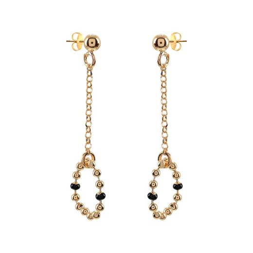 Sovrani AVP304 Gold Plated Silver Earrings with Ball Chain