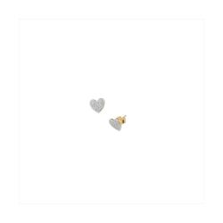 Pendientes Plata Dorada Sovrani J11641 Corazón C. Circonitas 1,00cm