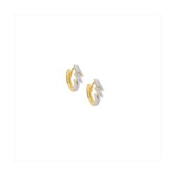 Pendientes Plata Dorada Sovrani J11666 Aro C. Circonitas 1,00cm