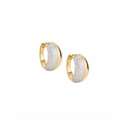 Pendientes Plata Dorada Sovrani J11747 Aro C. Circonitas 1,80cm