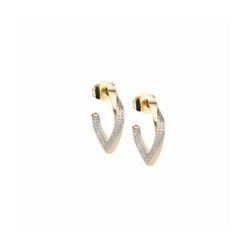Pendientes Plata Dorada Sovrani J11749 Aro Abiero C. Circonitas 2,00cm