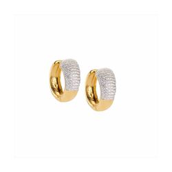 Pendientes Plata Dorada Sovrani J11757 Aro C. Circonitas 1,80cm