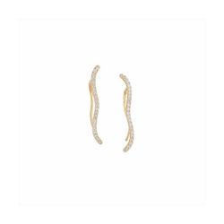 Pendientes Plata Dorada Sovrani J12008 Circonitas 3,00cm