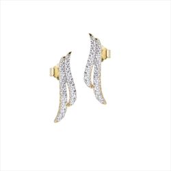 Pendientes Plata Dorada Sovrani J12701 Circonitas 2,50cm