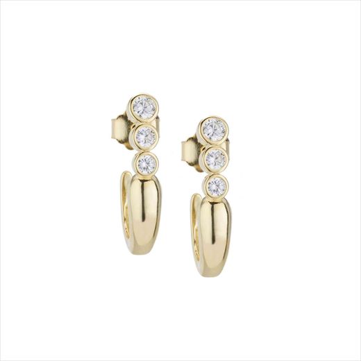 Pendientes Plata Dorada Sovrani J12723 Circonitas 2,00cm