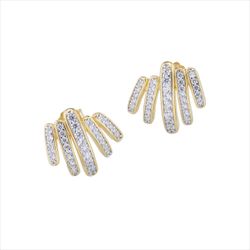 Pendientes Plata Dorada Sovrani J12766 Circonitas 2,50cm